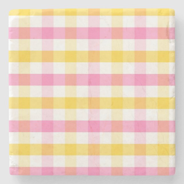 Posavasos De Piedra Springtime Gingham (Anverso)