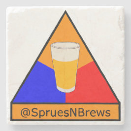 Posavasos De Piedra @SpruesNBrews Amortizado Monstruo Premium de Divis