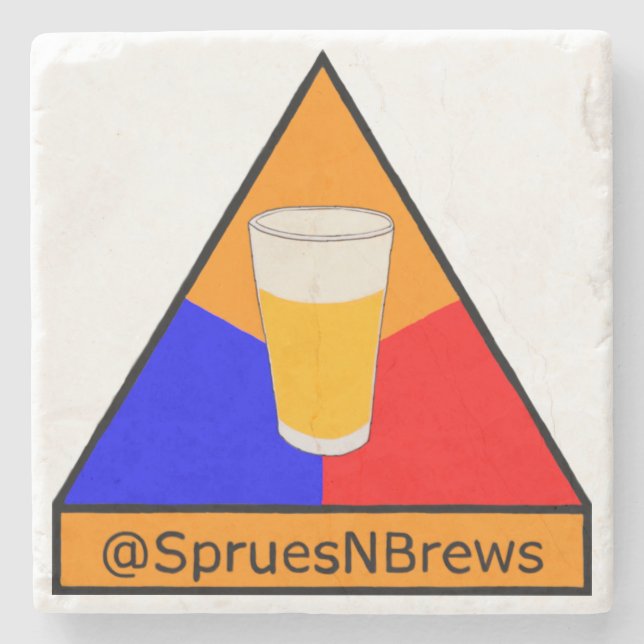 Posavasos De Piedra @SpruesNBrews Amortizado Monstruo Premium de Divis (Anverso)
