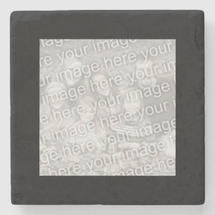 Posavasos De Piedra Square Black Border Photo
