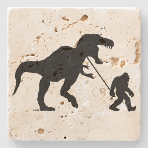 Posavasos De Piedra Squatchin ido con T-rex