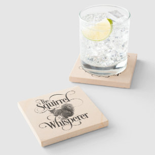 Posavasos De Piedra Squirrel Whisperer - divertido amante de las ardil