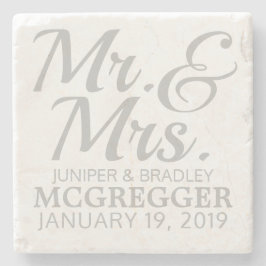Posavasos De Piedra Sr. y Sra. Coasters