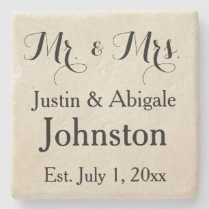 Posavasos De Piedra Sr. y Sra. Stone Coaster