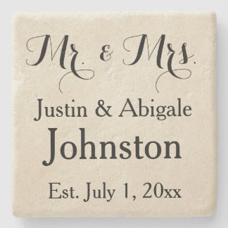 Posavasos De Piedra Sr. y Sra. Stone Coaster