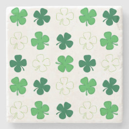 Posavasos De Piedra St. Patrick Day Green Shamrock irlandés