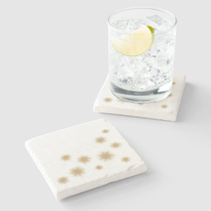 Posavasos De Piedra Starburst de oro mínimo