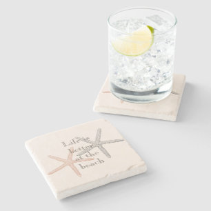 Posavasos De Piedra Starfish Beach Blue