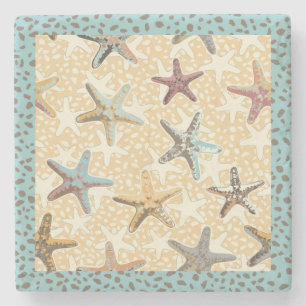 Posavasos De Piedra Starfish en la montaña rusa de piedra de arena
