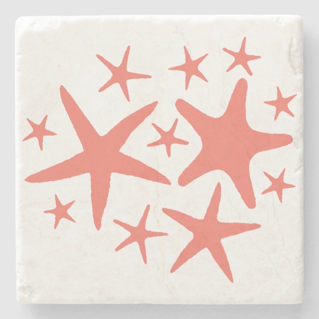 Posavasos De Piedra Starfish Marble Stone Coaster (Anverso)