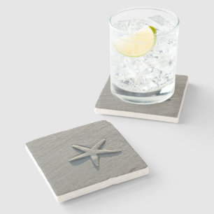 Posavasos De Piedra Starfish Photo Beach House Marble Coaster