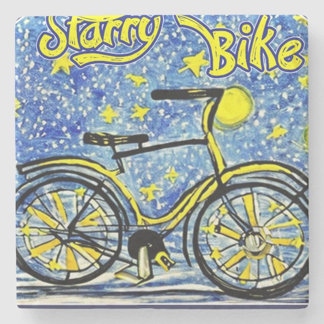 Posavasos De Piedra Starry Bike (Anverso)