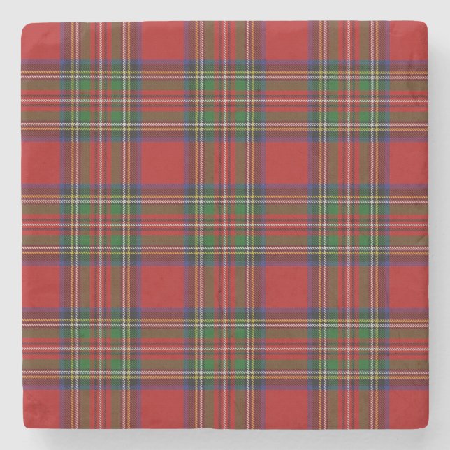 Posavasos De Piedra Stewart Royal Tartan (Anverso)