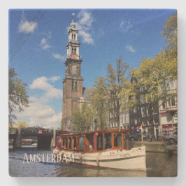 Posavasos De Piedra Stone Coaster Amsterdam