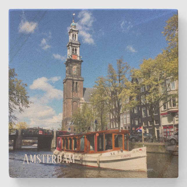 Posavasos De Piedra Stone Coaster Amsterdam (Anverso)