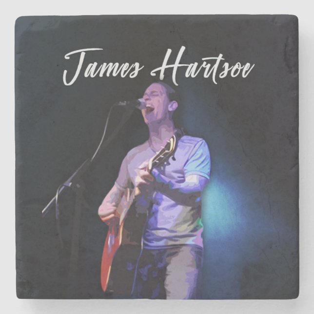 Posavasos De Piedra Stone Coaster - cantando James Hartsoe (Anverso)