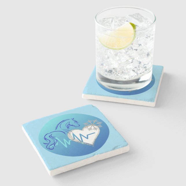 Posavasos De Piedra Stone Coaster - Logotipo de Invierno  (Lateral)