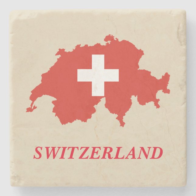 Posavasos De Piedra Stone Coaster Switzerland Flag (Anverso)