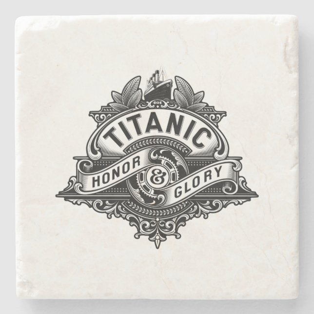 Posavasos De Piedra Stone Coaster TITANIC: HONOR AND GLORY (Anverso)