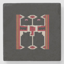 Posavasos De Piedra Stone Coaster with Borneo Design