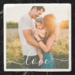 Posavasos De Piedra Stone Coaster Your Photo Template Love Text