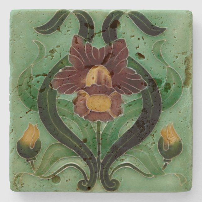 Posavasos De Piedra Stone Coasters Marble Art Nouveau (Anverso)