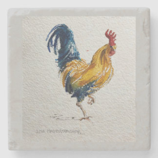Posavasos De Piedra Struutung Rooster Coaster