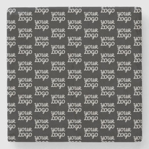 Posavasos De Piedra Su logotipo   Modelo de logotipo repetido simple