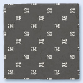 Posavasos De Piedra Su logotipo o cualquier imagen | Rayas diagonales