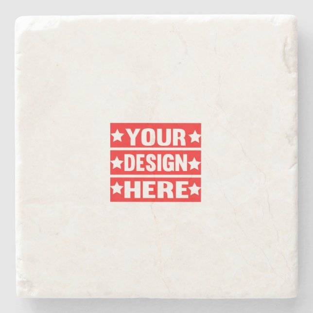 Posavasos De Piedra Su Personalizado de diseño aquí (Anverso)