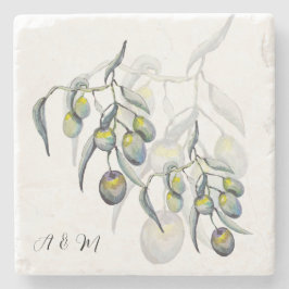 Posavasos De Piedra Subdivisión de Olive Azul Azul Pastel