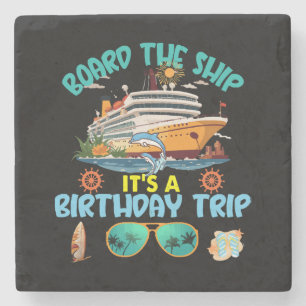 Posavasos De Piedra Sube Al Barco Es Un Viaje De Cumpleaños