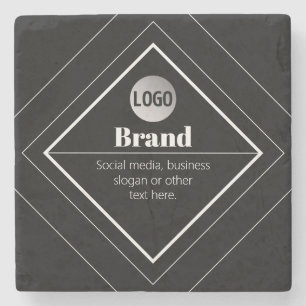 Posavasos De Piedra Sube tu logotipo y diseño de texto personalizable