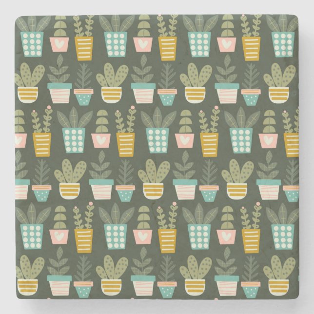 Posavasos De Piedra Succulent Plants (Anverso)