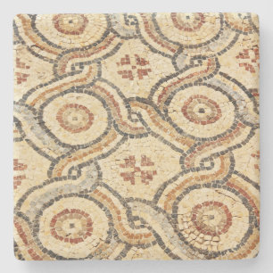 Posavasos De Piedra Suelo De Azulejos Mosaico De La Asera Cuadrada De
