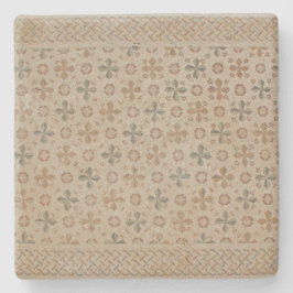 Posavasos De Piedra Suelo De Azulejos Mosaico De La Asera Cuadrada De