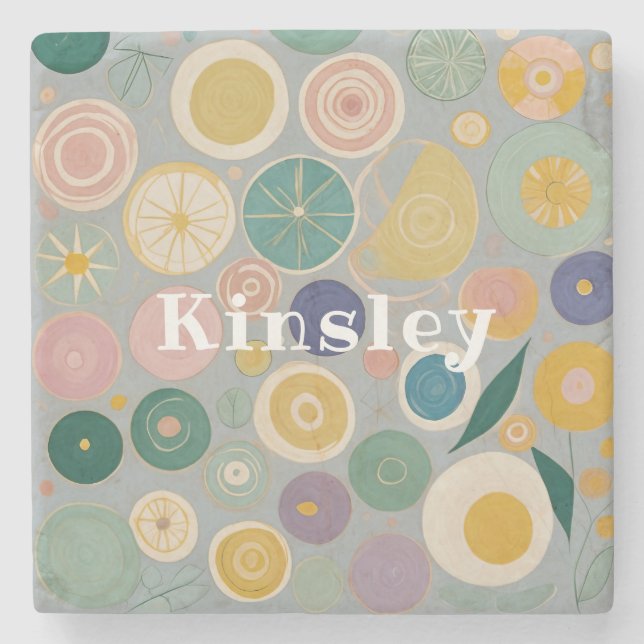 Posavasos De Piedra Sueño Kaleidoscope personalizado (Anverso)