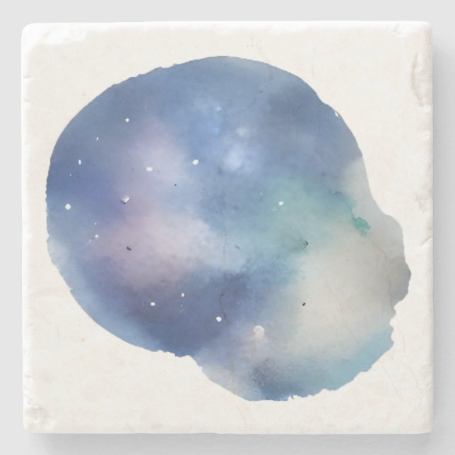 Posavasos De Piedra Sueños celestes: Una exploración acuarela (Anverso)