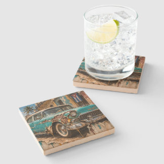 Posavasos De Piedra Sueños de La Habana, cromo oxidado