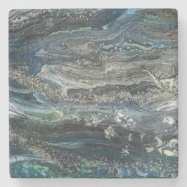 Posavasos De Piedra Sueños de la pintura abstracta del Océano 20