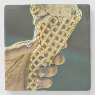 Posavasos De Piedra Sundae helado para los niños