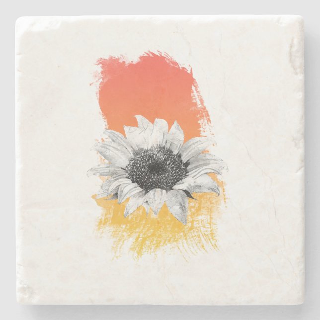 Posavasos De Piedra Sunflower (Anverso)