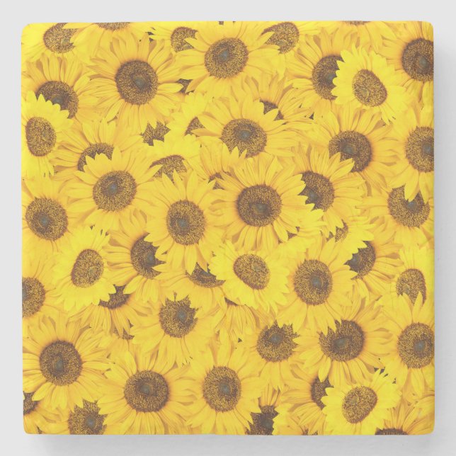 Posavasos De Piedra Sunflower (Anverso)