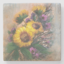 Posavasos De Piedra Sunflower Breeze by Jason Street - Stone Coaster