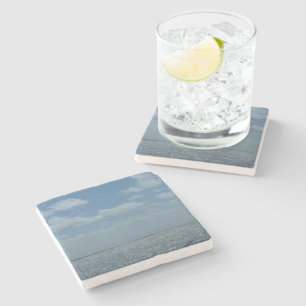 Posavasos De Piedra Sunny Caribbean Sea Blue Ocean