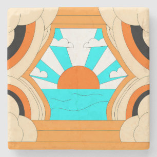 Posavasos De Piedra Sunset Serenity Canvas - Stunning Art Print