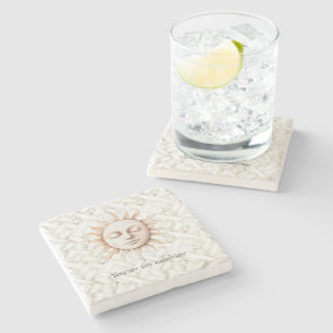 Posavasos De Piedra Sunshine Sun White Basket Weev