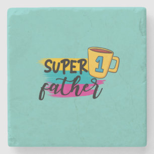 Posavasos De Piedra Super Padre Regalo