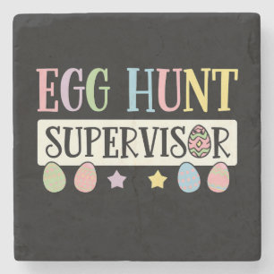 Posavasos De Piedra Supervisor de la búsqueda de huevos de Pascua dive