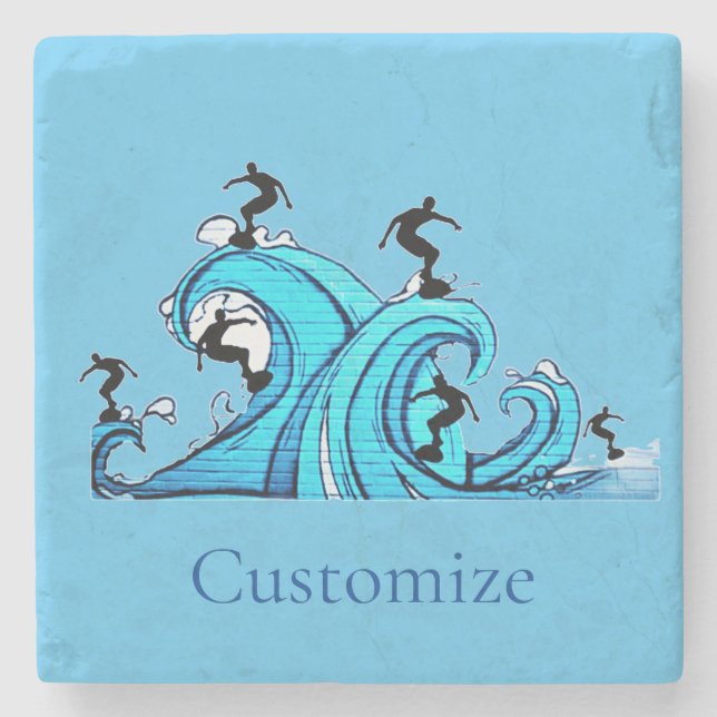 Posavasos De Piedra Surfers Everywhere Thunder_Cove (Anverso)